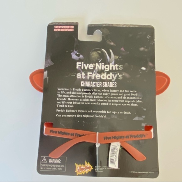 FNAF Freddy Fazbear Halloween Costume Mask Sunglasses Five Nights at Freddys New - Picture 6 of 11